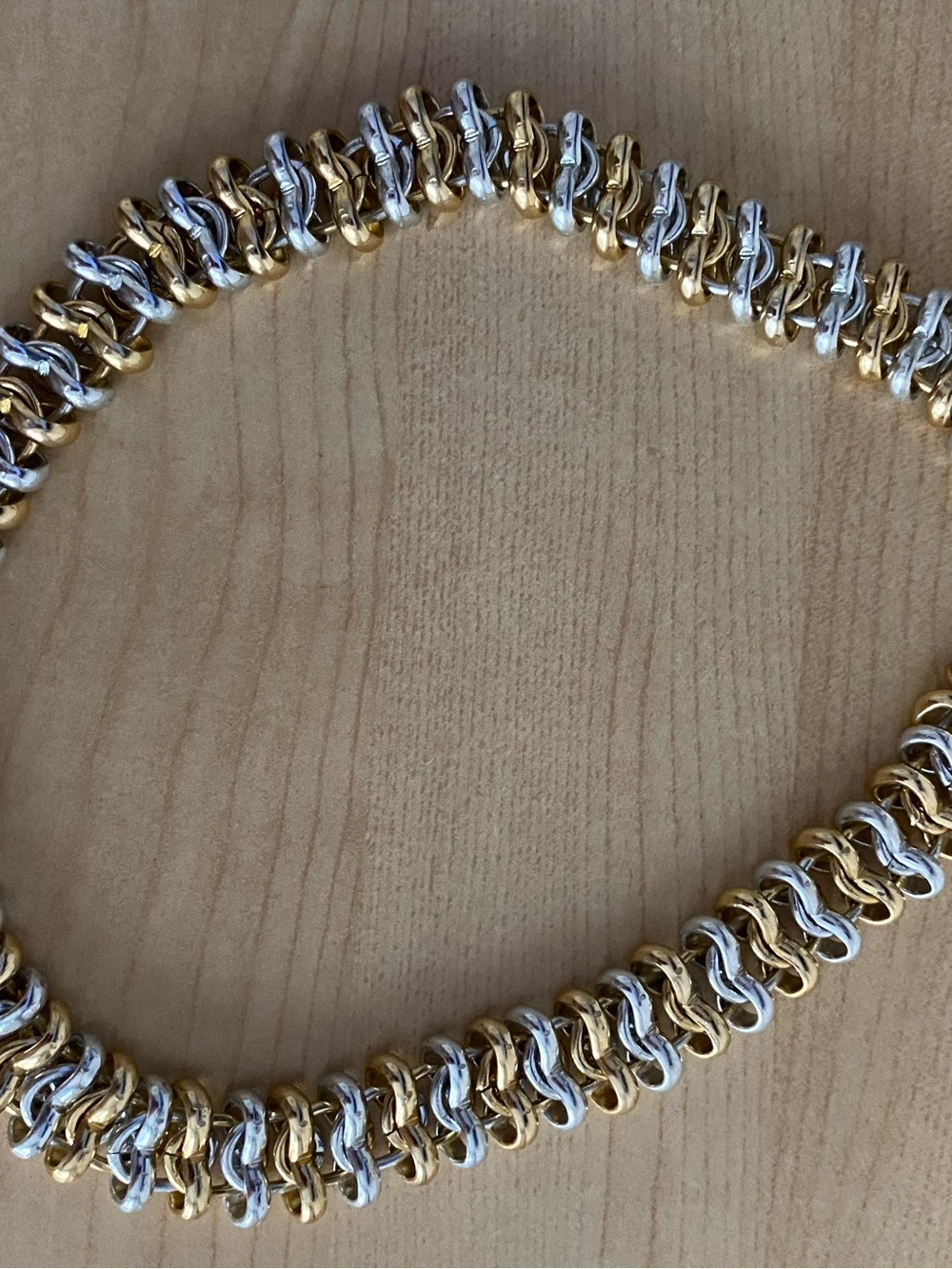 Two-Tone Gold & Silver Women's Chain Necklace